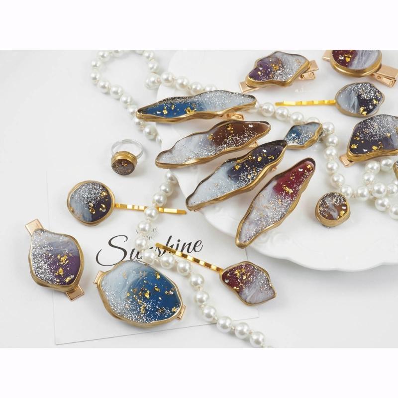 Barrettes Silicone Molds Geometric Hair Clip Epoxy Resin Mold For DIY Resin Hairpin Crafts Jewelry Making Accessorires