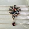 Broche Árvore de Coco Retrô de Luxo Palaciano Zircônio Colorido Flor Feminino de Alta Qualidade Temperamento Corsage Acessórios para Casaco de Terno