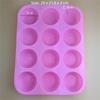 Round 12 Holes Cupcakes Mold Non Stick DIY Baking Mold Silicone Soap Chocolate Muffin Baking Pan Kitchen Tools