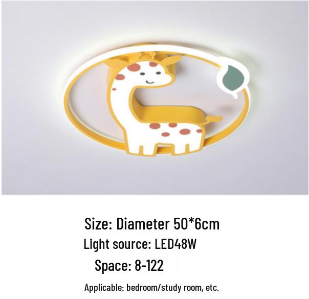 2025 Modern Giraffe Cartoon Ceiling Lamp for Children's Bedroom