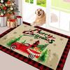 Christmas Door Mat Anti-Slip Welcome Floor Mat Washable Kitchen Indoor Outdoor Carpet Winter Christmas Decoration