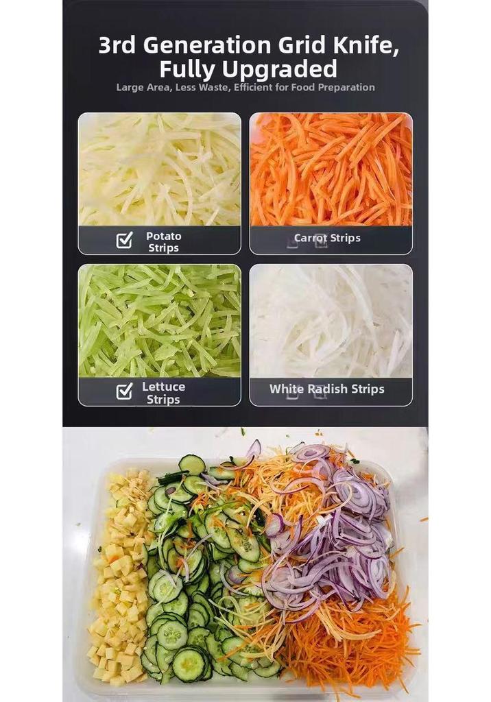 Multi-functional Electric Vegetable & Fruit Dicer and Slicer