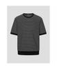 Binpolmen Gentle Tech Casual Pinstripe Round Knit Black