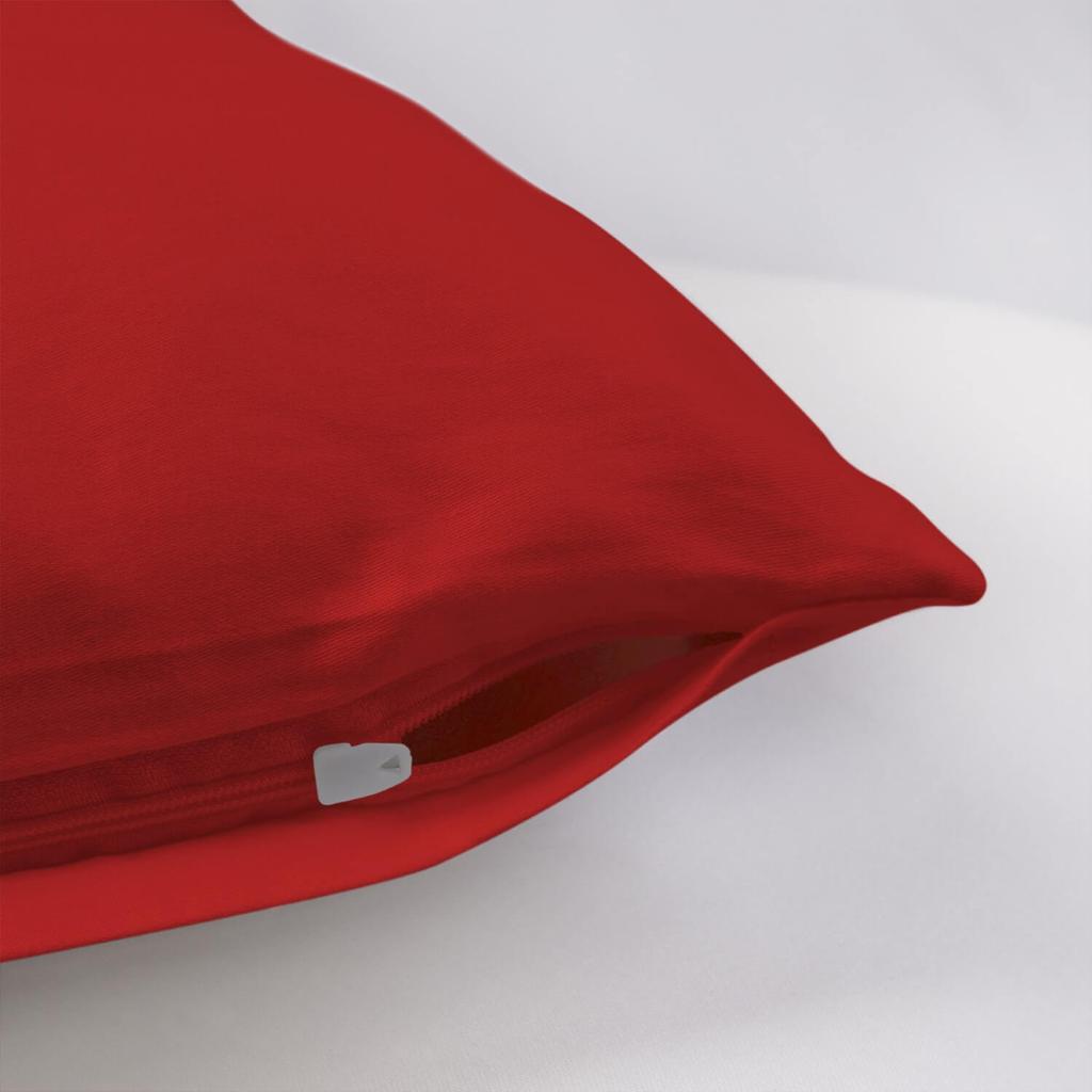 50x70 cotton satin pillowcase, red, plain