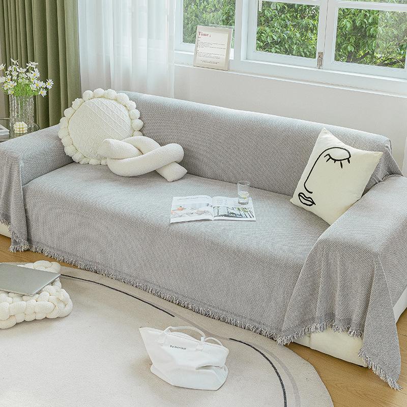 Chenille Cream Sofa Cover Towel Four Seasons Universal Simple Sofa Cover Cover Anti-Scratching Cloth Cushion Dust Cover