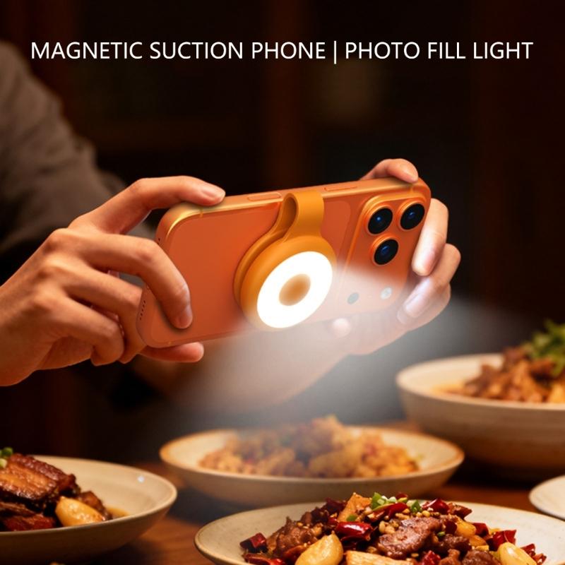Oplaadbaar Magnetisch Telefoon Camera Licht Universele Compatibiliteit Meerdere Dimniveaus ABS Materiaal Voor Smartphones Tablets