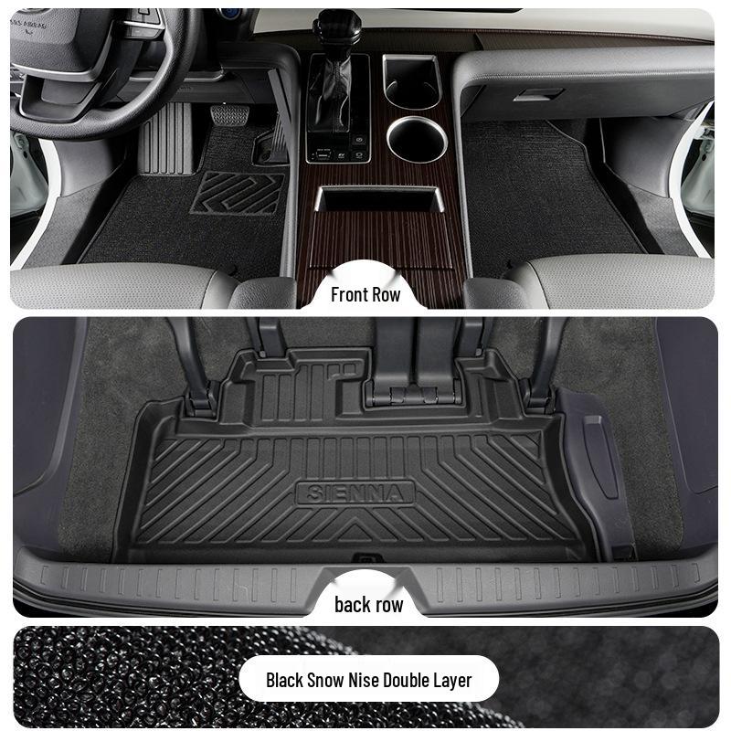 Toyota Sienna TPE Floor Mats for 7-Seater, First Row, 2021-2025