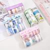 Beautiful Flower Anime Washi Tape Set 9cm Diy Decoration Scrapbooking Planner Masking Adhesive Tape Label Sticker Stationery