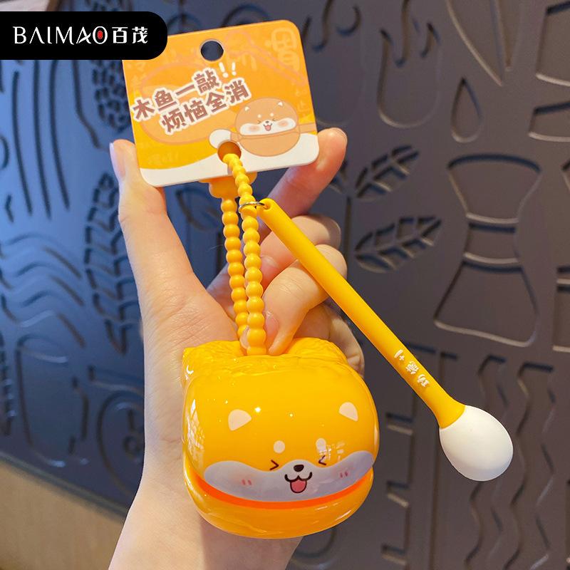 Original decompression wooden fish knocking emotional stability Buddhist keychain cute cute pet panda schoolbag pendant