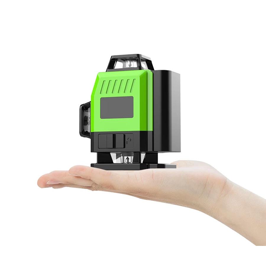 16-Line Green Laser Level for Indoor/Outdoor Use - Auto Line-Marking, Strong Light Visibility.