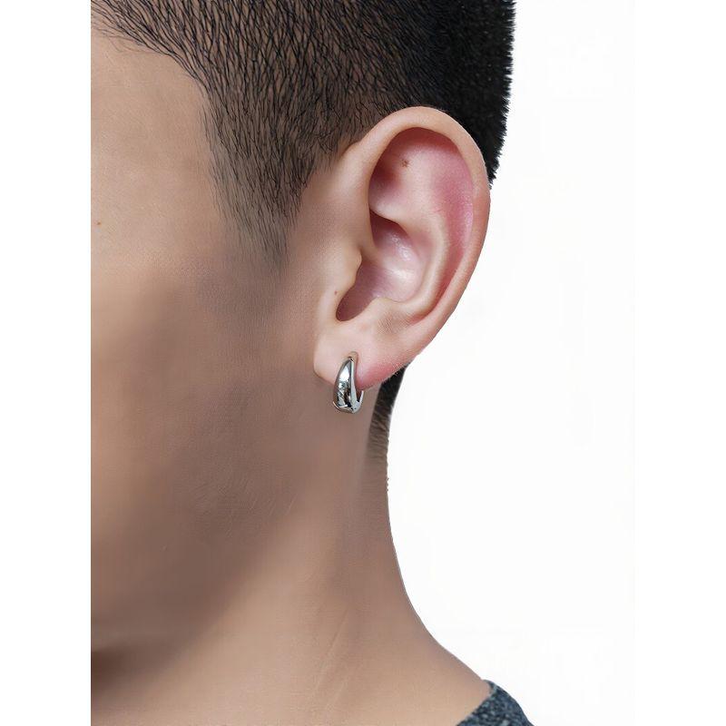 2025 European and American Fashion Men's Earrings Niche Design Light Luxury High-End Earrings for Women Trendy Round Ear Hoops Ear Rings