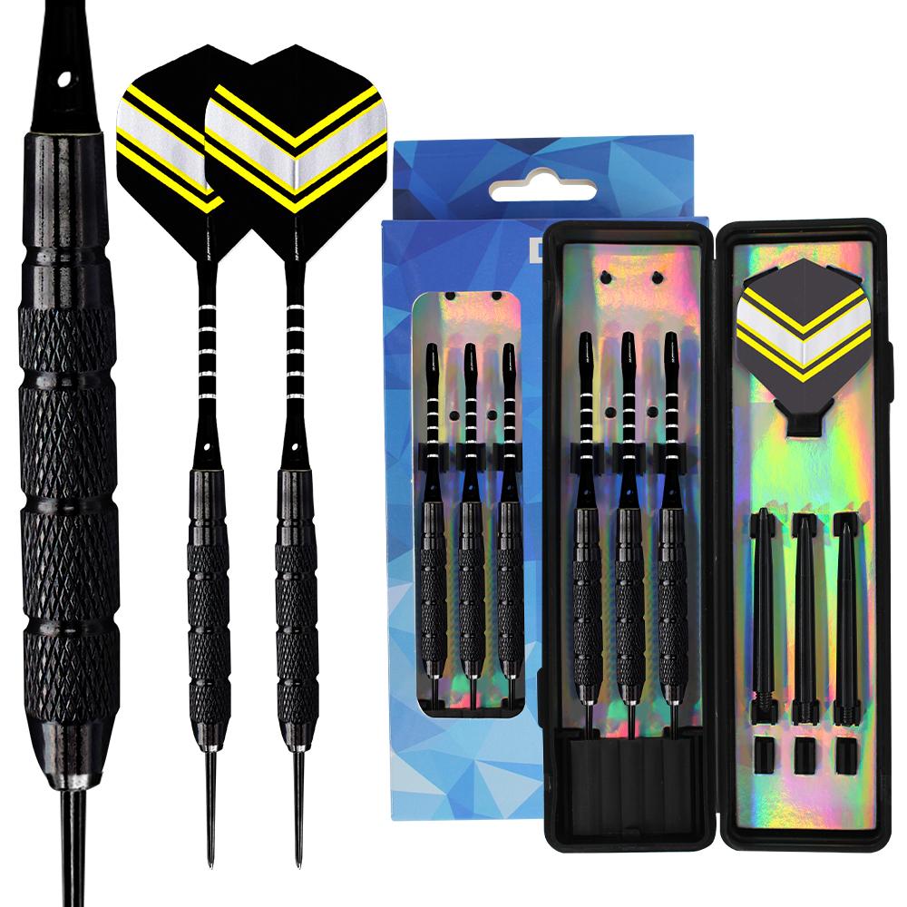Hot Sale Iron Shafts and Brass Barrels Silver Iron Tip Darts with National Flag Flights 3 Pieces/Box чёрный
