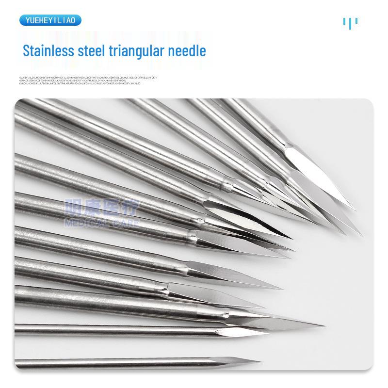 Disposable Triangular Acupuncture Needle - Non-Sterile for TCM Bloodletting, Acne, Blackheads