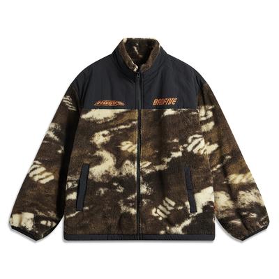 Li Ning Badfive Loose Comfortable Warm Breathable Jacket Men Jacket Camouflage Black AFDU507-3