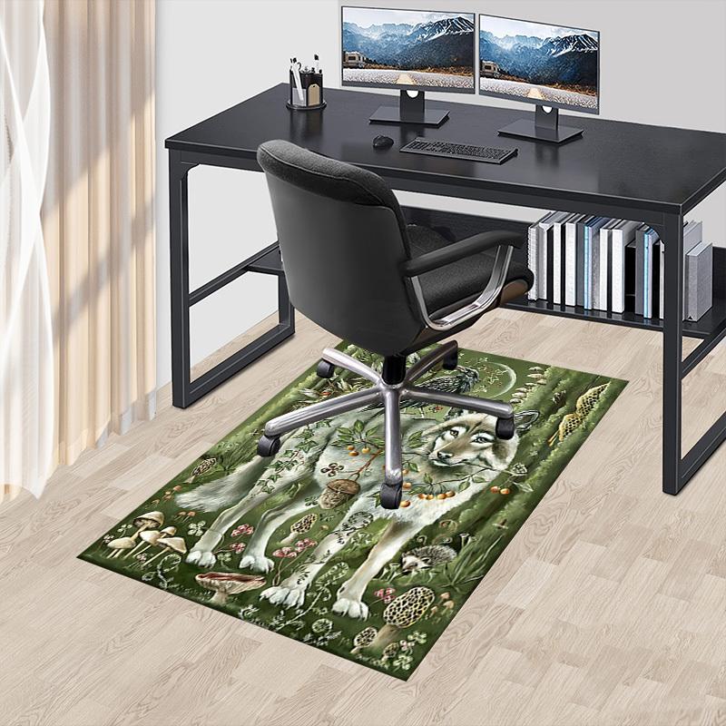 1PC Wolf Forest Extra Large Non Slip Floor Carpet, Office, Family, Bedroom, Studio Large Area Rug Indoor Rugs, Vibrant Colors