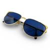 Tolle TIFFANY LUNETTES Sonnenbrille 23 Karat Vergoldet Blaues Gold Herren Gebraucht