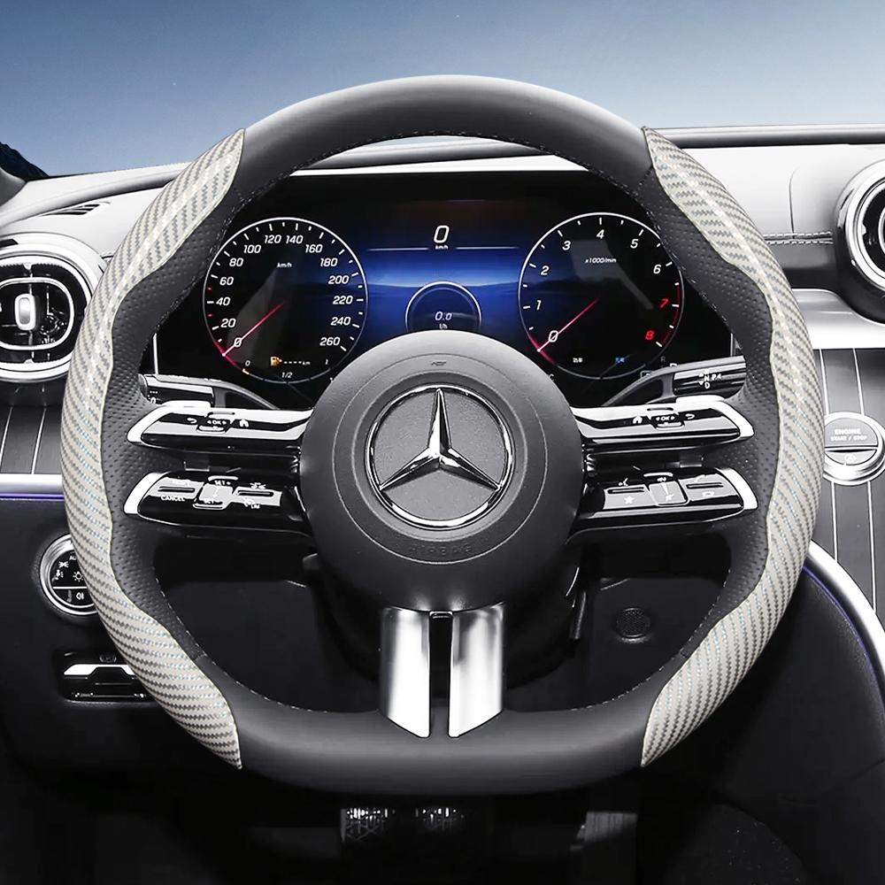 Geeignet für Mercedes-Benz Lenkradabdeckung mit Carbonfaser-Textur und segmentiertem Schnellverschluss-Design V g S a E C-Klasse Gle Glc Gla Glb Cls