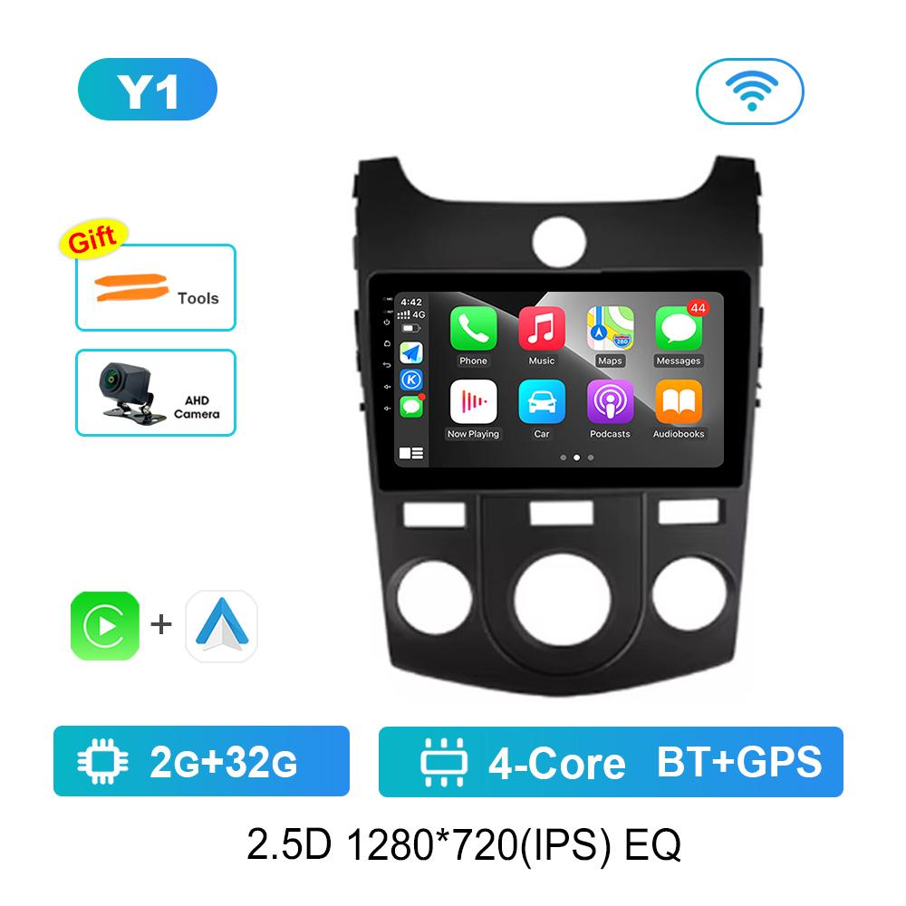 Android System 9 '' for KIA Cerato 2008 - 2014 Car Radio Multimedia Player Navi GPS WiFi IPS Screen 4G Head Unit Cooling Fan