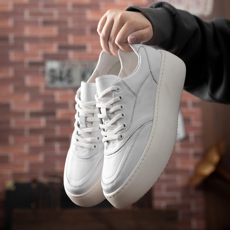 European Station High-top Board Shoes Men's Shoes Winter Velvet Muffin Platform Casual Sports Shoes Heightening Dad Shoes Men