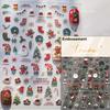Snowman Tree House Cedar White Pine Forest Warm Winter Cloud Self Adhesive Nail Art Stickers Snowflake Star Snow Manicure Decals