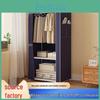 Coat Wardrobe Metal Multilayer Rack With Hangers Storage Shelves For Dorms And Rentals