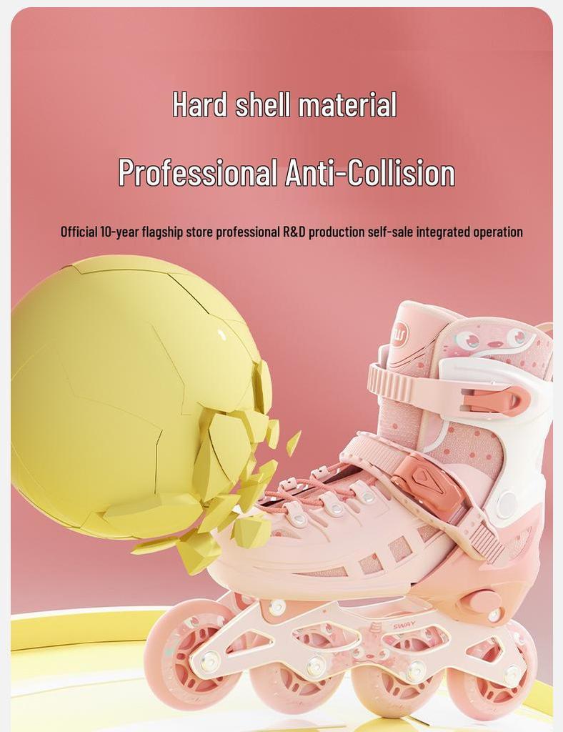 Sway Swis Professional Beginner Roller Skates for Children and Adults - Single Row with Brake.