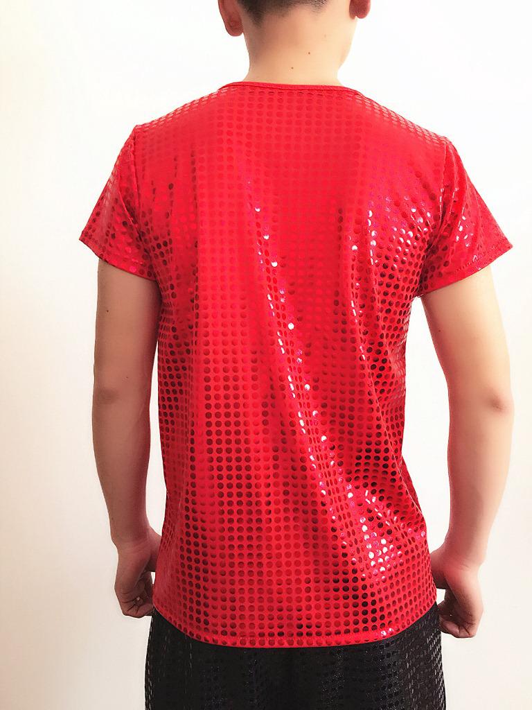 Unisex Sequin Stretch Performance Jazz Dance T-Shirt