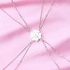 4Pcs Heart Pendant Choker Heart Puzzle Four Leaf Clover Necklace Jewelry Gift
