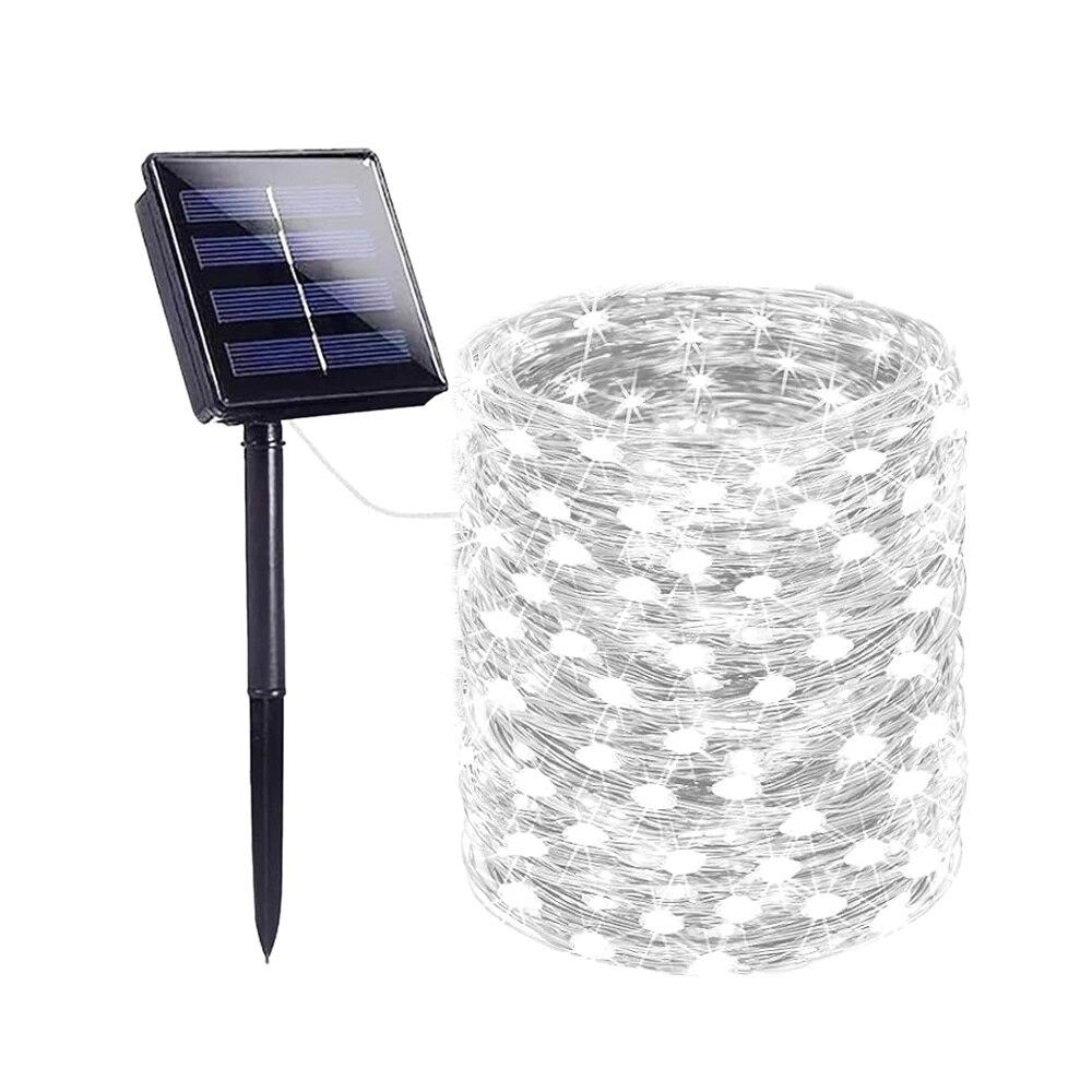 Solar-Lichterkette für den Außenbereich, wasserdicht, Solar-Lichterkette, 8 Modi, Solar-Weihnachtsbeleuchtung für Garten, Terrasse, Hochzeitsdekoration