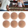 6pcs 36mm Table Football Cork Solid Wood Foosball Table Soccer Ball Fussball Football Machine Replacement Accessories