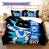 ASTRO BOT Pattern Bedding,Quilt Set Quilt Cover Pillowcase Home Birthday Gift (1 * Duvet Cover + 2 * Pillowcase, Without Core)