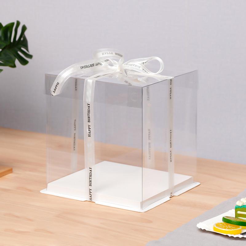 Transparent Packaging Box Birthday Cake Packaging Wrapping Boxes Sweets Bakery Dessert Gift Boxes Favor Packaging Supplies