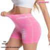 Denim-Style High-Waisted Tummy Control Peach Butt Lifting Yoga Shorts