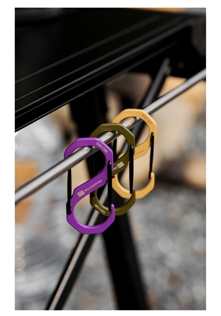 S-Shaped Multi-functional Stainless Steel Carabiner for Backpack and Mountaineering