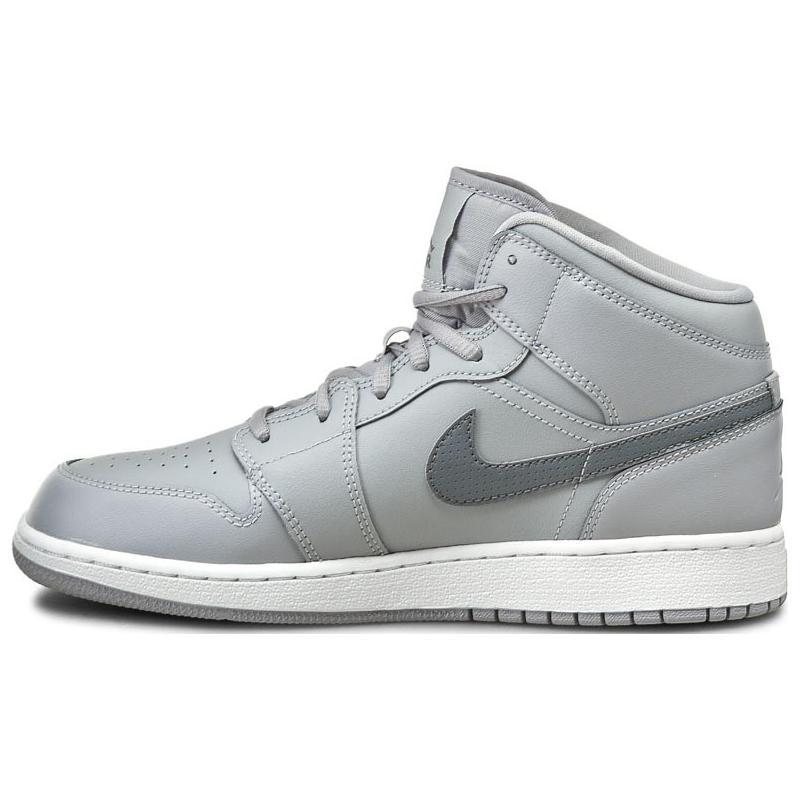 (GS) Air Jordan 1 Mid Wolf Grey Kids 554725-033 EU 36.5