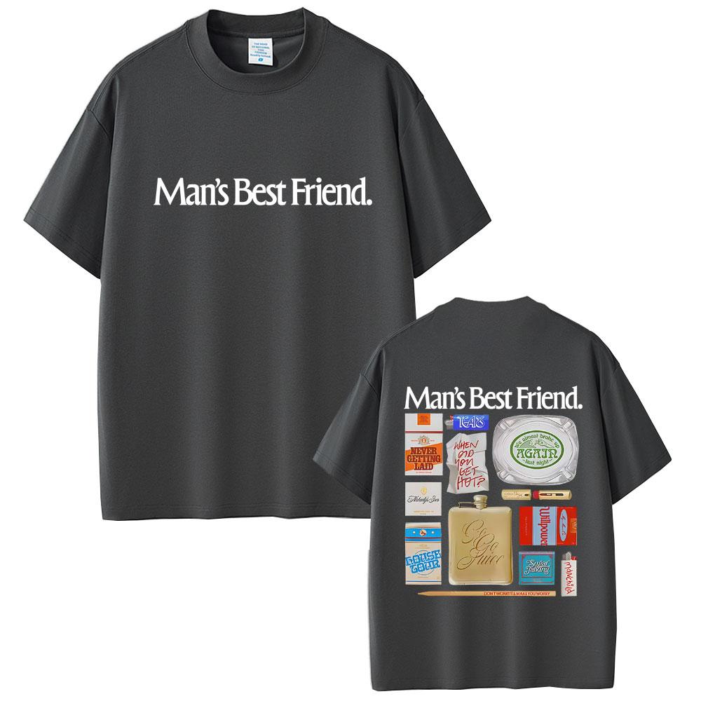 Sabrina Carpenter Mans Best Friend Object Tshirt Men Women Fashion Oversized Short Sleeve T Shirts Male Casual Cotton Tshirts