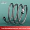 Universal Stainless Steel Shower Head with Soft Hose and Sprinkler Connector for Bathing.