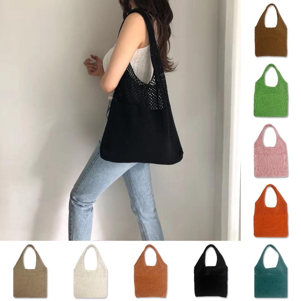 Women's Knitted Shoulder Bag Large Tote Shopping Handbags Travel Gift