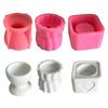 3D Candlestick Silicone Mold Candle Cup Molds Gypsum Candle Holder Mould Stylish Tealight Home Decorations Moulds