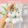 Delightful Schnauzer Plush Toy Keychain Cute Dog Figure With Short Plush Material And Gold Keyring