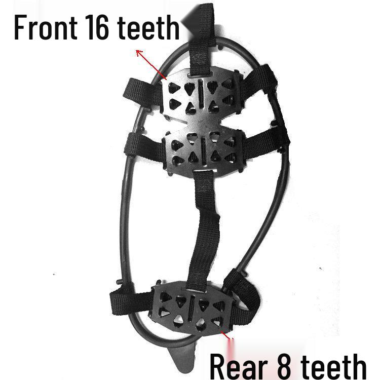 ZS Tactical Outdoor Sports 24-Tooth Ice Cleats: Non-Slip Shoe Chains for Mountaineering and Snow
