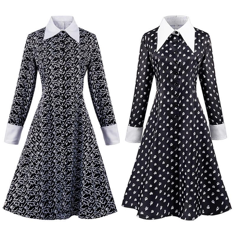 Damen Schwarz Halloween Filmcharakter Cosplay Abschlussballkleid