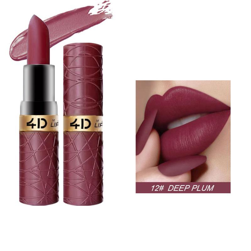

Valentine s Day Limited Edition: Matte Lipstick - 12 Waterproof, Non-Fading Colors, Non-Stick Cup. 3g (Export Only, Domestic Sale Prohibited)