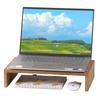 KIRIGEN Solid Paulownia Wood Desk PC Desktop Desk Top 390mm Fully Monitor Computer Brown Rack, Stand, Shelf, Shelf, Wide, Storage, Wooden, Assembled,