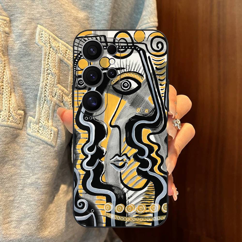 Picasso Abstract Art Painting Phone Case For Samsung S 24 Fe 25 Ultra Plus 20 Lite 21 30 22 23 24 22 Ultra 5G Fundas