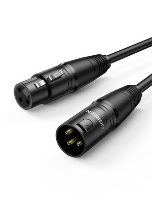 UGREEN XLR Mikrofon Canon 3M XLR Symmetrisch Kompatibel mit Kondensator AV und Anderen Aufnahmegeräten Stecker-Buchse Kabel, Kabel, Verbindung, Robust,