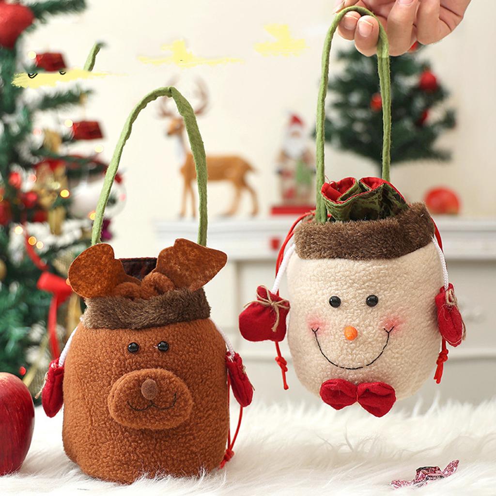 New Christmas Decorative Gift Bag, Christmas Candy Gift Bag, Christmas Eve Drawstring Hand-held Apple Bag