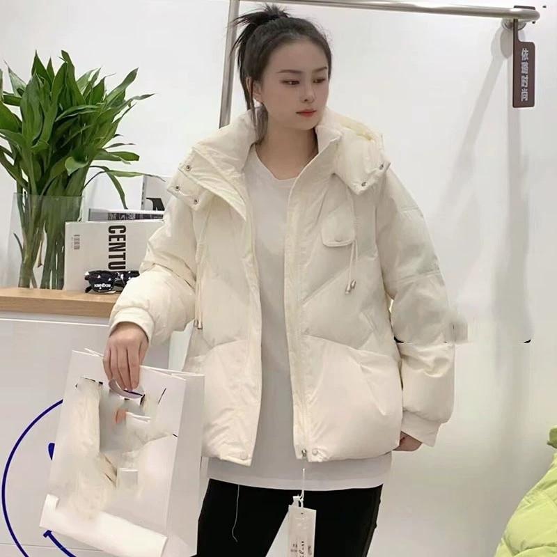 

Новая белая утиная пуховая куртка, несмываемая, женская, короткая, теплая, утолщенная куртка XL белый