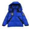 Hooded tooling down jacket women's short winter new contrasting color design sense thickened couple pie to overcome the jacket tide