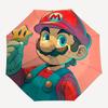1PC Mario Star Automatic Folding Umbrella, Automatic Folding Umbrella with 8 Ribs, Convenient for Outdoor Use  059